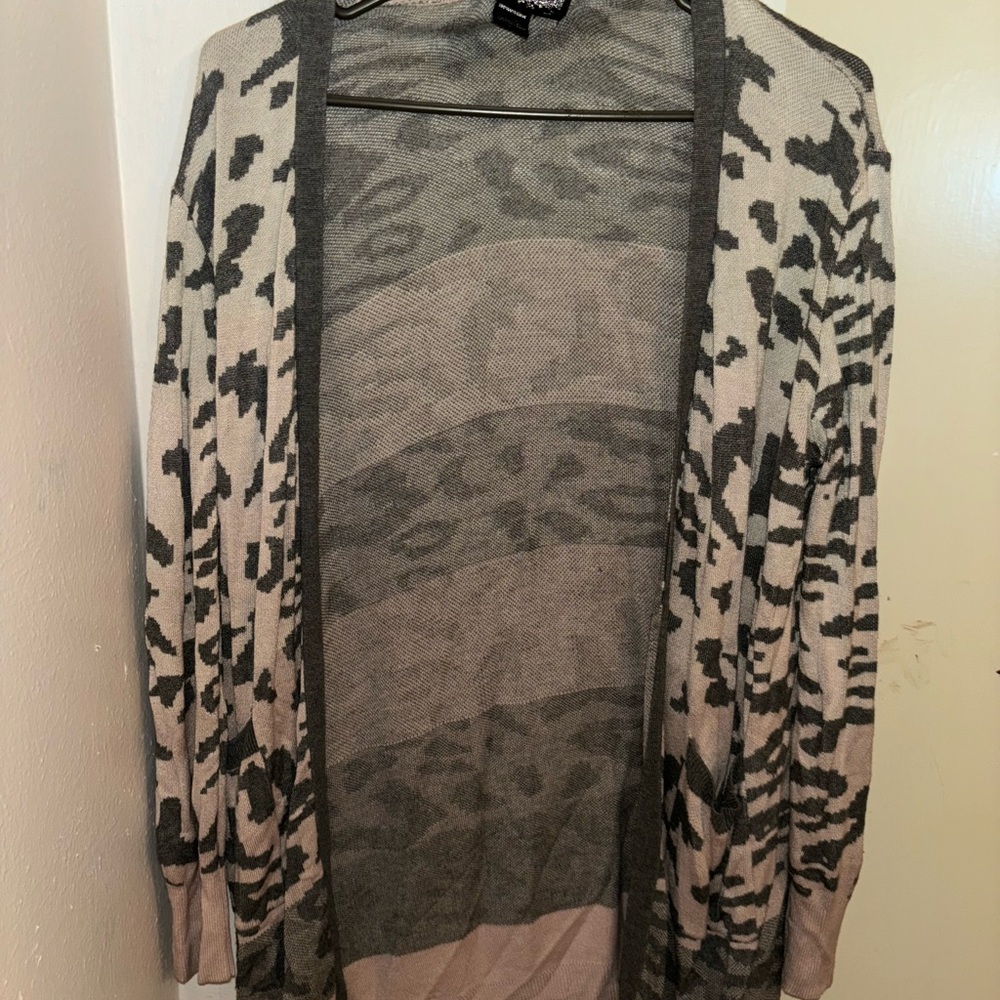 Cheetah print ombré with pink Cardigan